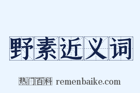 野素近义词是什么意思的图片